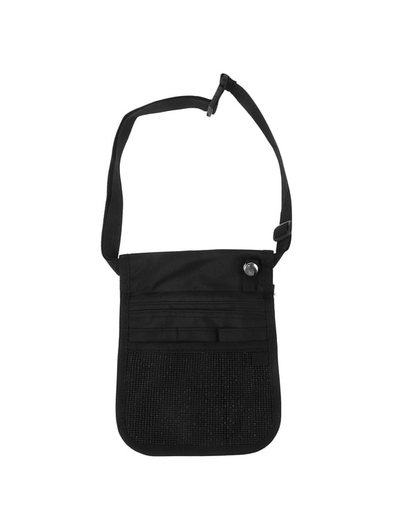 Nurse Fanny Pack Durable Black Waist Pouch with Multiple Pockets