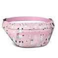 thumbnail image 1 of Fanny Pack Pink Christmas Tree Pattern Waist Pack Bag,Running Cross Bag,Waterproof Large Fanny Packs for Women Men for Travel Running Hiking Cycling, 1 of 6