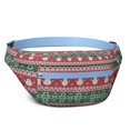 thumbnail image 1 of Fanny Pack Red and Green Christmas Snowman Pattern Waist Pack Bag,Running Cross Bag,Waterproof Large Fanny Packs for Women Men for Travel Running Hiking Cycling, 1 of 6