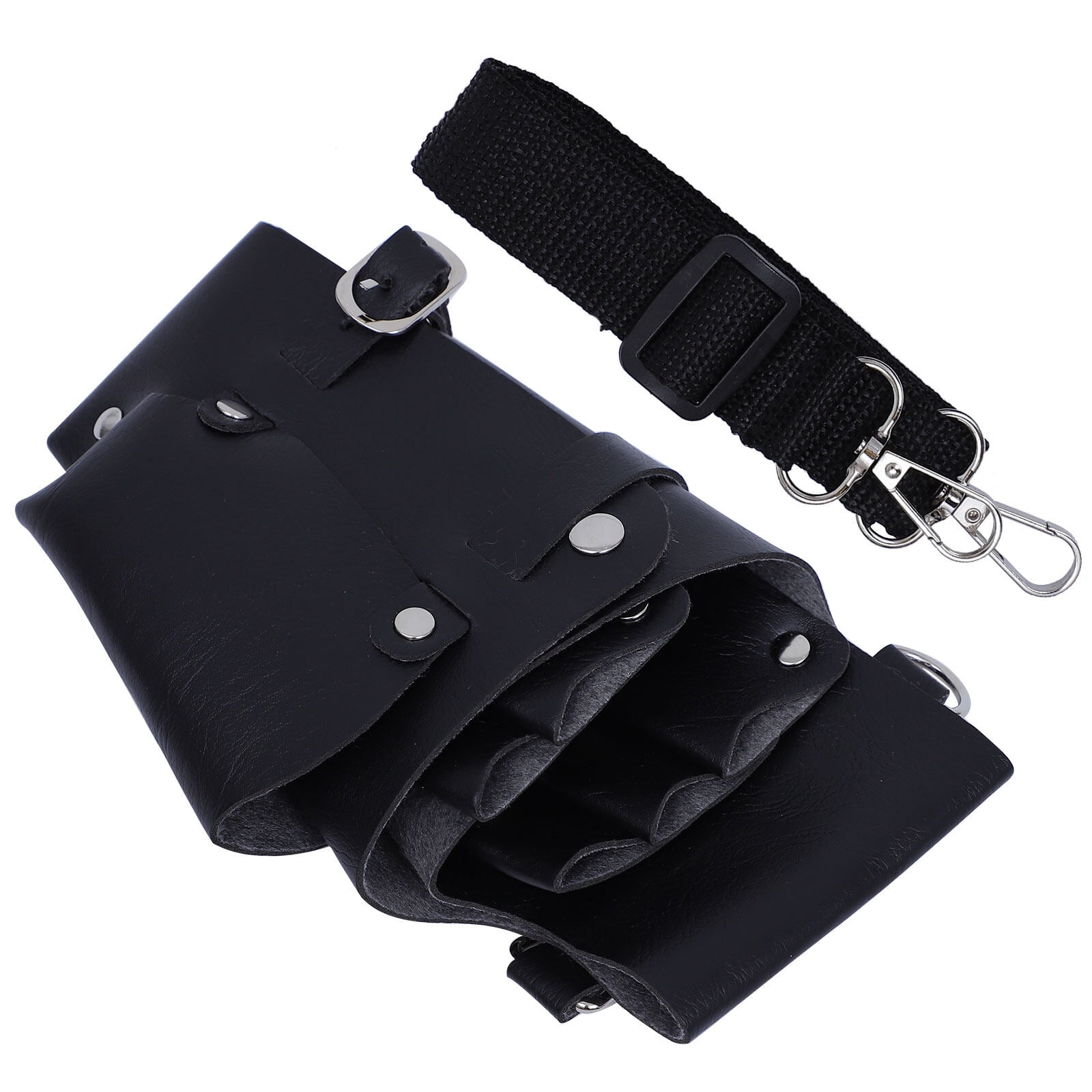 Fanny Pack Scissor Shoulder Holster Leather Satchel Crossbody Black Sash Messenger Bag