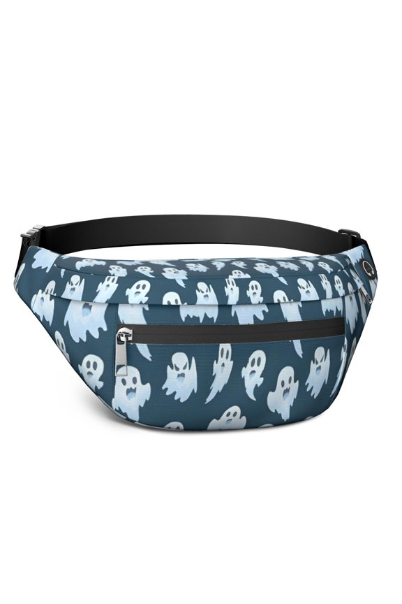 Fanny Pack Smiling Ghosts Halloween Pattern Waist Pack Bag,Running Cross Bag,Waterproof Large Fanny Packs for Women Men for Travel Running Hiking Cycling