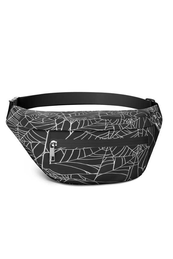 Fanny Pack Spider Web Halloween Pattern Waist Pack Bag,Running Cross Bag,Waterproof Large Fanny Packs for Women Men for Travel Running Hiking Cycling