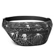 thumbnail image 1 of Fanny Pack Spider Web and Skulls Halloween Pattern Waist Pack Bag,Running Cross Bag,Waterproof Large Fanny Packs for Women Men for Travel Running Hiking Cycling, 1 of 6