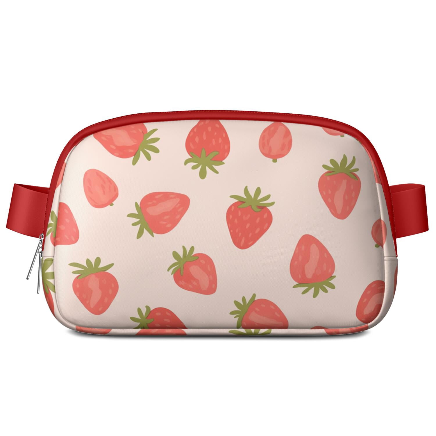 Fanny Pack Strawberry Fruit Belt Bag Sporty Waist Pack for Women Casual Waist Packs with Adjustable Strap Waterproof Belt Bag for Workout Running Travelling