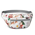 thumbnail image 1 of Fanny Pack White Christmas Santa and Gift Pattern Waist Pack Bag,Running Cross Bag,Waterproof Large Fanny Packs for Women Men for Travel Running Hiking Cycling, 1 of 6