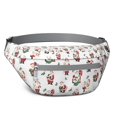 thumbnail image 1 of Fanny Pack White Christmas Santa Pattern Waist Pack Bag,Running Cross Bag,Waterproof Large Fanny Packs for Women Men for Travel Running Hiking Cycling, 1 of 6