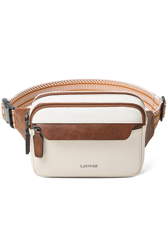 3L Fanny Packs for Women for Travel Workout, Beige