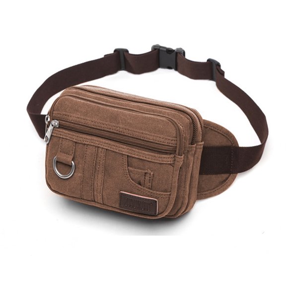 Fanny Pack for Men，Large Capacity Waterproof Waist Bag ,with Adjustable Strap Suitable for Outdoors Workout Traveling Running Hiking Cycling Brown