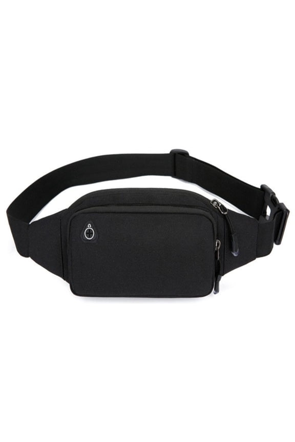 Fanny Pack Waist Bag for Men Women, Waterproof Adjustable Unisex Belt Bag for Travel, Hiking, Running & Sports (Black)