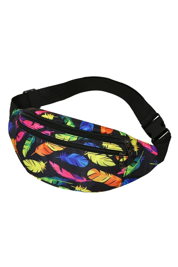 Fanny Pack for Men Women Waterproof Sports Waist Bag Pack Colorful Print Belt Bags for Travel Hiking Running