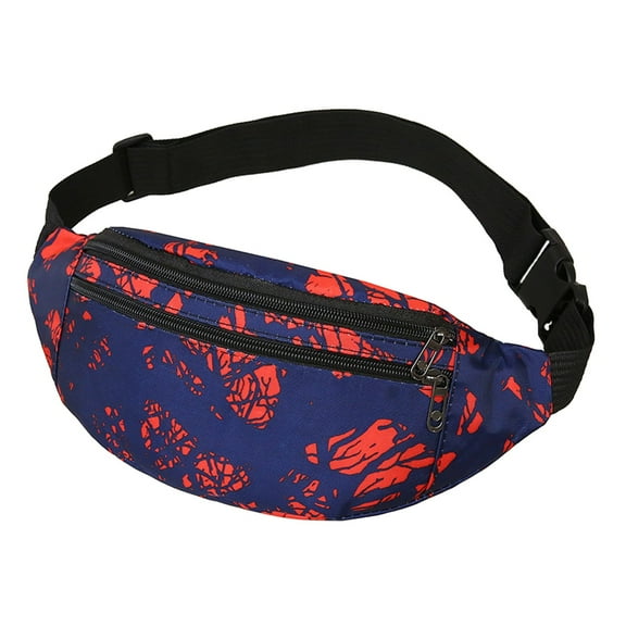 Fanny Pack for Men Women Waterproof Sports Waist Bag Pack Colorful Print Belt Bags for Travel Hiking Running