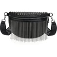 thumbnail image 1 of Fanny Pack for Women Leather Vegan Rivet Studded Tassel Crossbody Bag Chest Waist Bum Purse, 1 of 8
