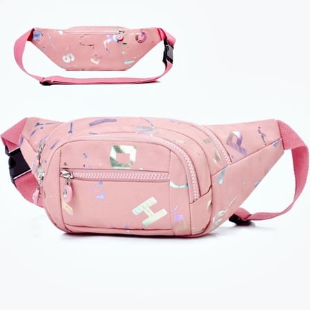 Juuar Fanny Pack for Women Multi Pockets Crossbody Bag Waterproof Waist Pack Messenger Bag, Pink