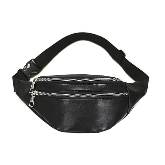 Fanny Packs Waist Pack Bag with Zipper Pockets Adjustable Belt PU Leather for Men Women Fashion Travel Pouch