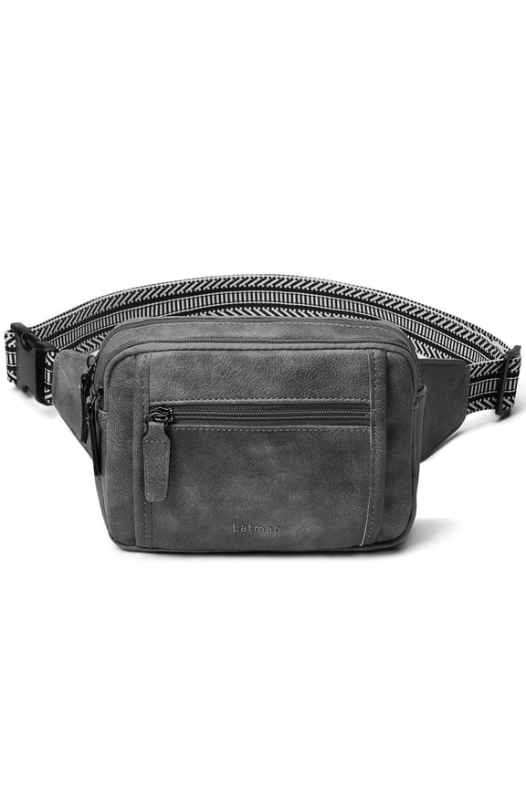 Fanny Packs for Women Fashion Waist Packs Bag with Adjustable Strap and 4 Zipper Pockets Waterproof Everywhere Crossbody Belt Bag for Workout Running Travelling