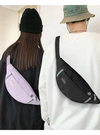 Leather Belt Bag Women's Stylish Envelo Fanny Pack Waist Bag Phone Purse  Trendy Designer Belt Bag Beige Leopard (Dairy cow)