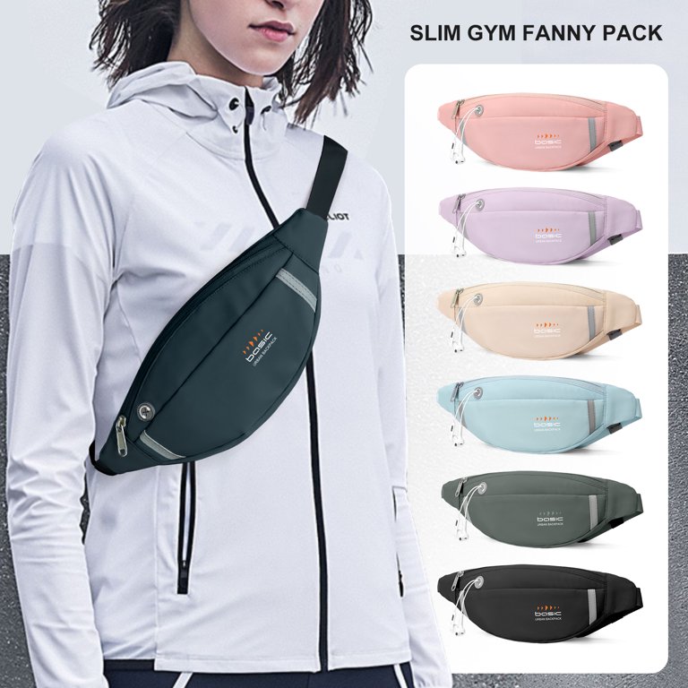 UTO Fanny Pack for Women Men Belt Bag Waterproof Waist Pack Fashion  Lightweight Chest Bags with 3 Zip Pockets for Travel Running Hiking Cycling  CA