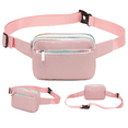 thumbnail image 1 of Fanny Packs for Women Men, Stylish Adjustable Belt with Multiple Zipper Pockets for Running, Outdoor Exercise Biking, and Travel. (Pink, Colorful zipper), 1 of 7