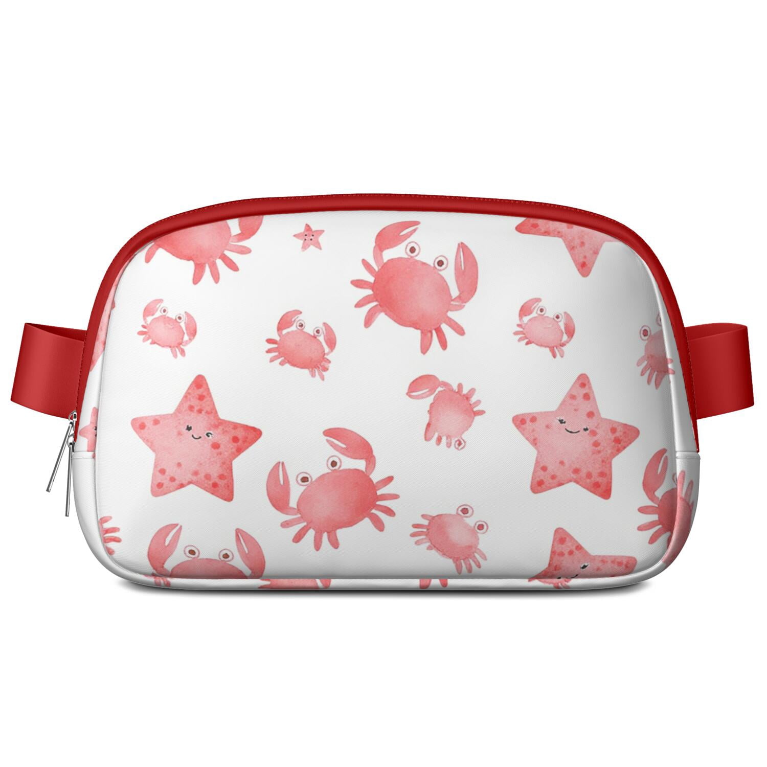 Fanny Packs for Women Fashion Waist Packs Bag with Adjustable Strap Marine Adorable Crab HandsFree Running Belt for Jogging for Outdoor Sports