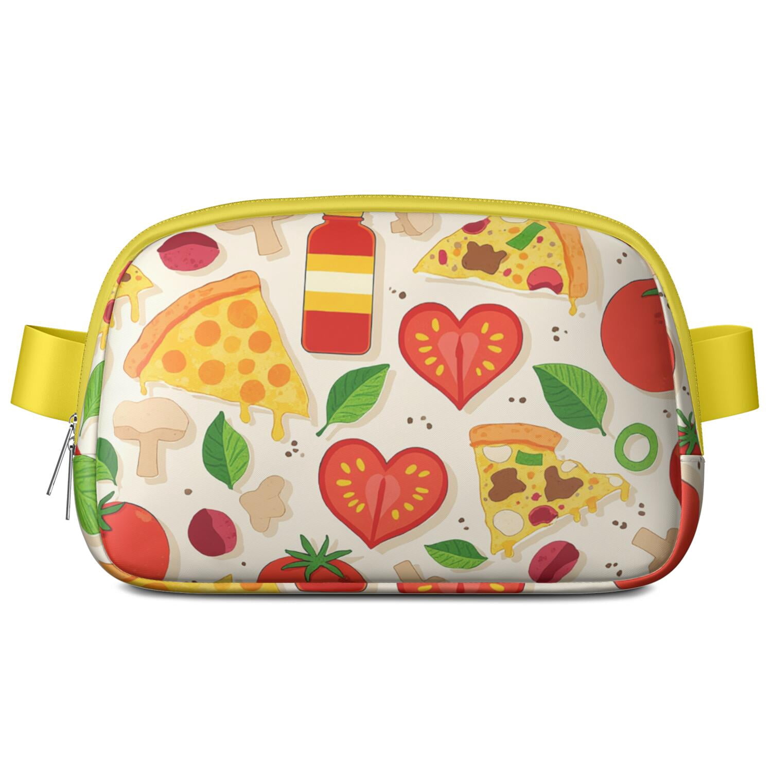 Fanny Packs for Women Fashion Waist Packs Bag with Adjustable Strap Pizza Hands Free Running Belt for Jogging for Travel Daily Leisure Pizza