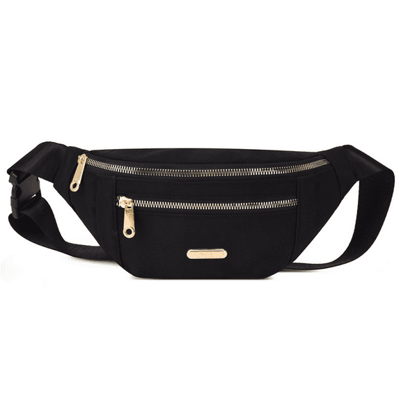 Fanny Packs for Women Fashionable Waist Pack Water Resistant Running Fanny Pack for Travel Walking Hiking，black,，black,F32098