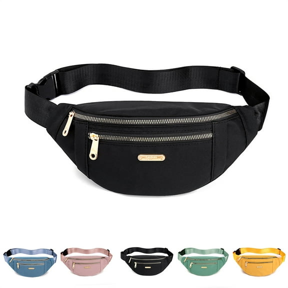 Fanny Packs for Women Men, Fashion Waist Pack Belt Bag-Black