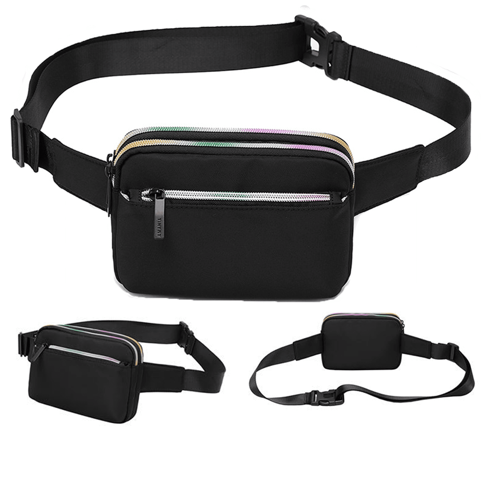 Fanny Packs for Women Fashionable, Cute Belt Bag Black Fanny Pack for Men  with Multi-Pockets Adjustable Belts, Fashion Grey Crossbody Bum Bags for