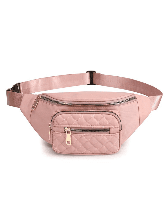 Fanny Packs for Women & Men, Waist Bag Fashion Fanny Pack, Casual Cute Hip Bum Bag for Travel - pink