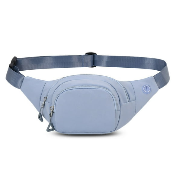 Fanny Packs for Women Plus Size, Nylon Workout Walking Belt Bag Super lightweight Running Waist Hip Bag Fashion Men Crossbody-Blue
