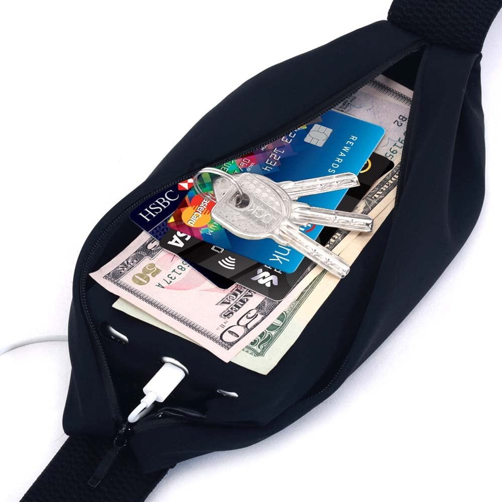TRAN Running Belt Fanny Pack - Large Waist Pouch For Fitness, Travel, Cycling & Workouts