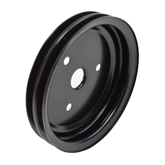 Fanoery 2 Grooves Power Steering Pump Pulley Steel Engine Keyway Units for SBC 262 327 Swp Short Water Pump