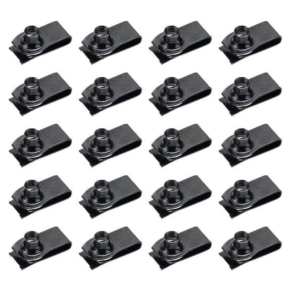 Fanoery 20pcs U Style Clip On Nut Vehicle U Style Nuts set for Automotive Metal Fenders