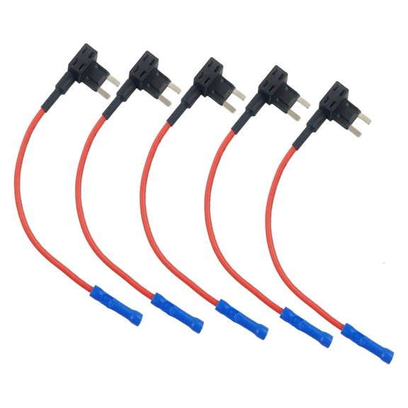 Fanoery 5Pcs 20A Fuses Add-a-Circuit Adapter Mini Fuses Box Circuit Adapter Fuses Holder Universal for Car Boat Tractor