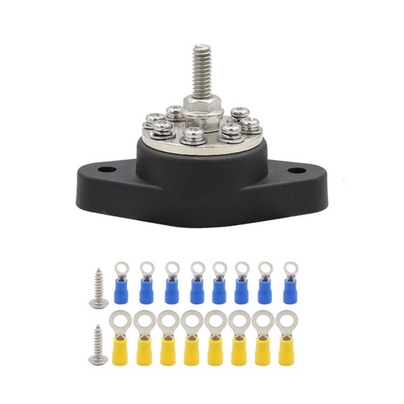 Fanoery 8 Terminal 160A Bus Bar Boat Marine Power Cover Ground Distribution Block