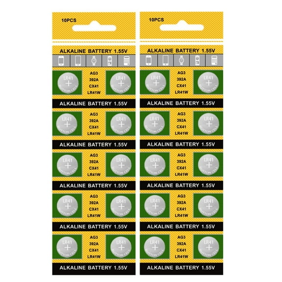 Fanoery AG3 736 LR41 Button Coin Cell Batteries Durability Button Batteries for Daily Use Stable Voltages for Small Electronics
