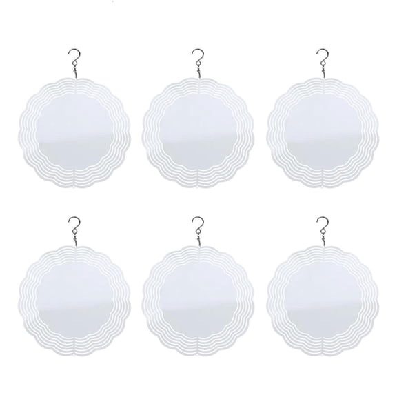 Fanoery Blank Wind Chime-Hanging Ornament Diy Double Sided Sublimation Wind Spinner Kinetic-Sculpture For Yard Garden Decoration