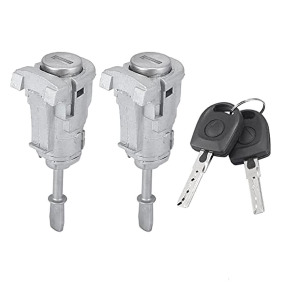 Fanoery Car Door Lock Cylinders with Black Keys 604837167 Auto Lock Core
