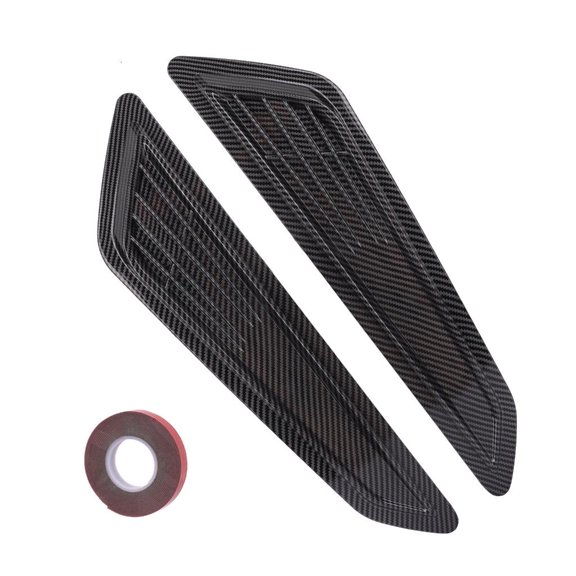 Fanoery Car Hood Vent Scoops Louver Scoops Cover Air Flow Intake Universally ABS Decors