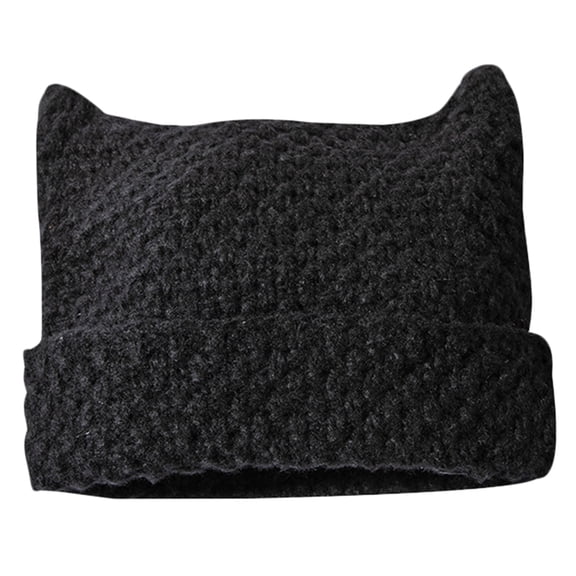 Fanoery Devil Horn Hat Beanie Skullies Beanie Crochet Knitted Hat Winter Warm Funny Hat