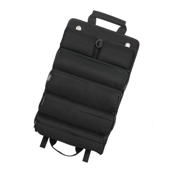 Fanoery Extra Thick Cloth Tool Carry with Zippered Pockets Roll Up Tool Wrap