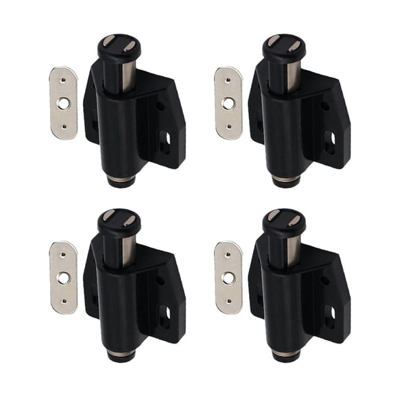 Fanoery Magnetic Door Catch Push Open Magnetic Touch Latchs Plastic Soft Close Strong Spring Loaded Magnetic Closure Pack of 4