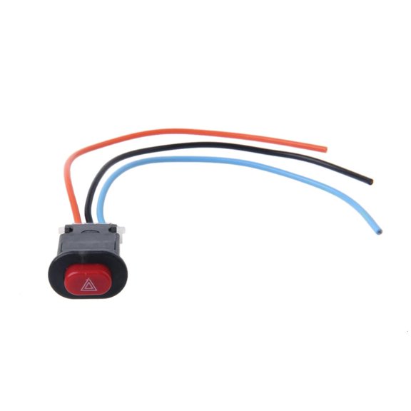 Fanoery Motorcycle Switch Hazard Light Switch Button Double Flash Warning Lamp Switch
