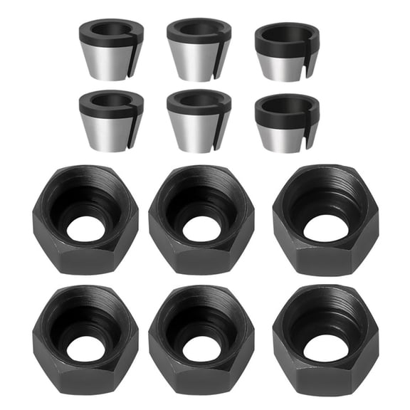 Fanoery Professional 12pcs High Precise M17 Collet Set for Woodworking Carving And Edges Finishing Tool with Enhances Durability