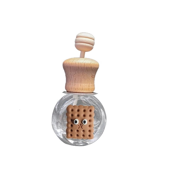 Fanoery Transparent Car PerfumesAir Freshener Empty Glass Bottle Oil Diffuser Container Interior Accessories