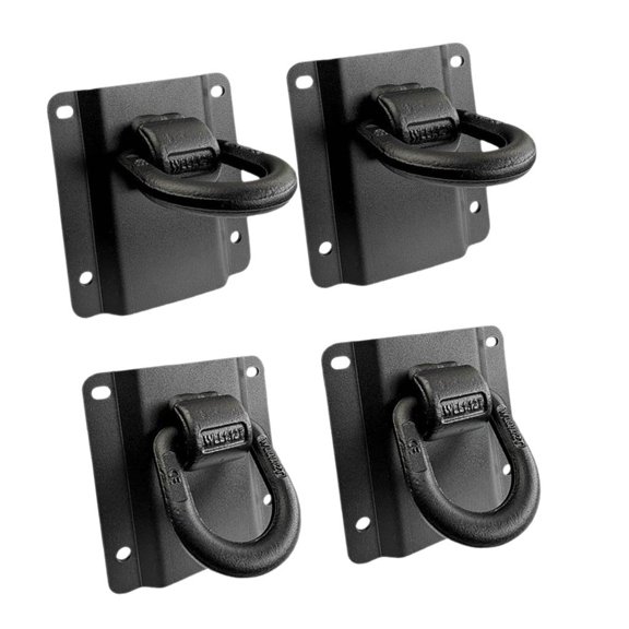Fanoery Truck Bed Cargo Mount Plates with D Loop Tie Down Mounting 4 Piece Set for Use