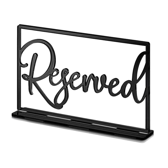 Fanoery VIP Reserved Sign Place Cards Acrylic for Table at Restaurant Wedding Reception Church Board Meeting Holiday Reusable