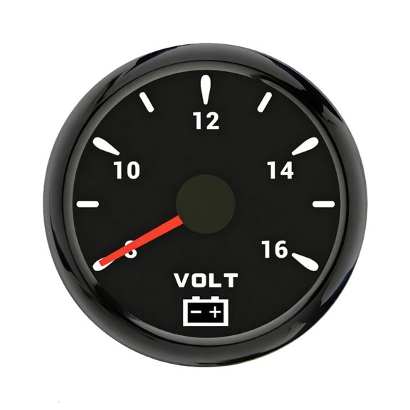 Fanoery Vehicle Voltage Gauge Voltmeter with Analog Dial for Panel Mount Reading