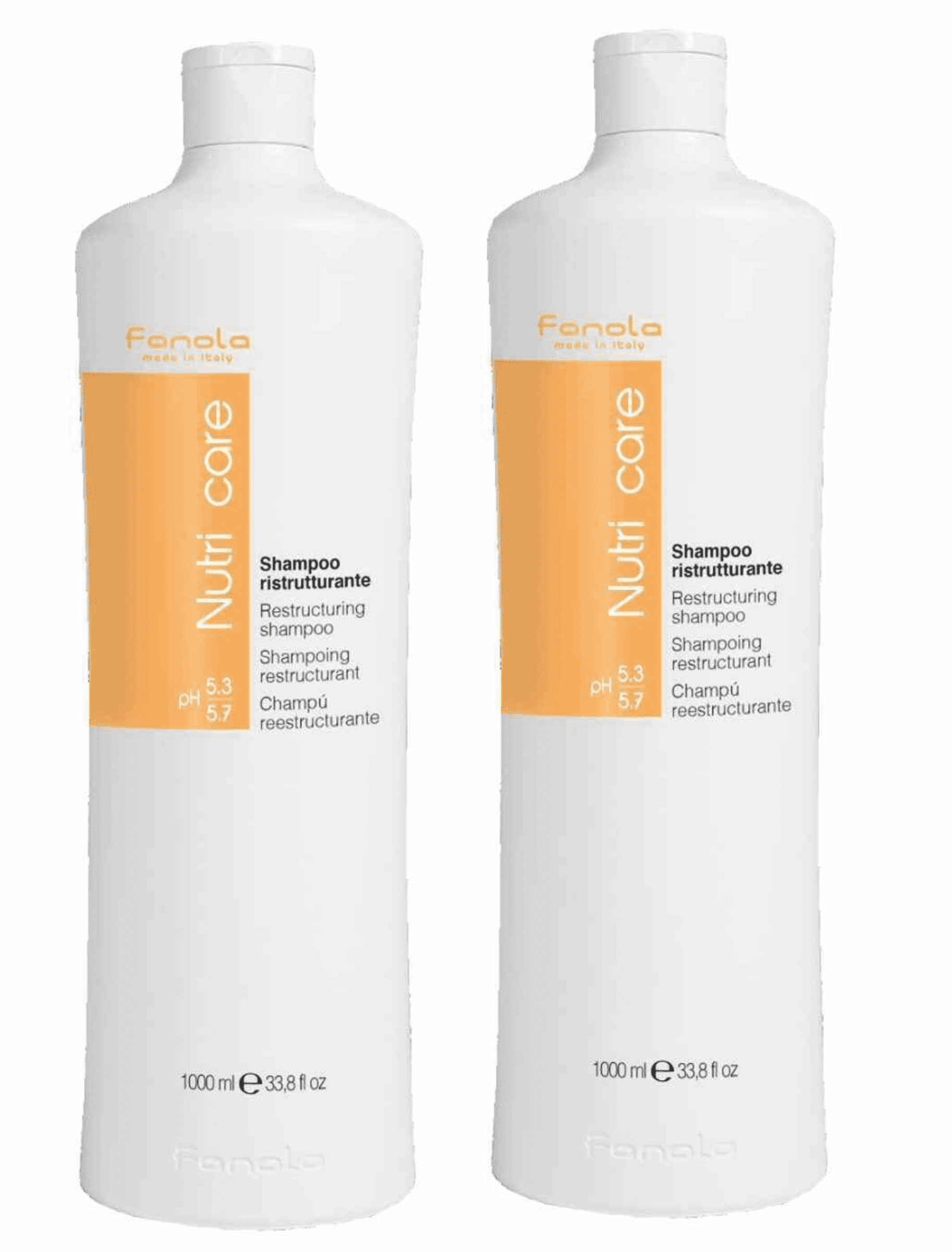 Fanola Nutri Care Restructuring Shampoo, 1000 ml (2 Pack)