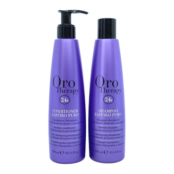 Fanola Oro Therapy 24k Zafiro Puro Shampoo & Conditioner 10.14 Oz Set