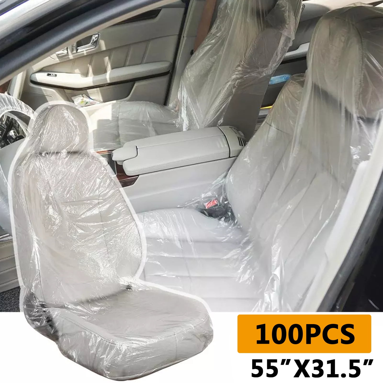 Fanotek Plastic Waterproof Hygienic Protection Seat Covers, 100
